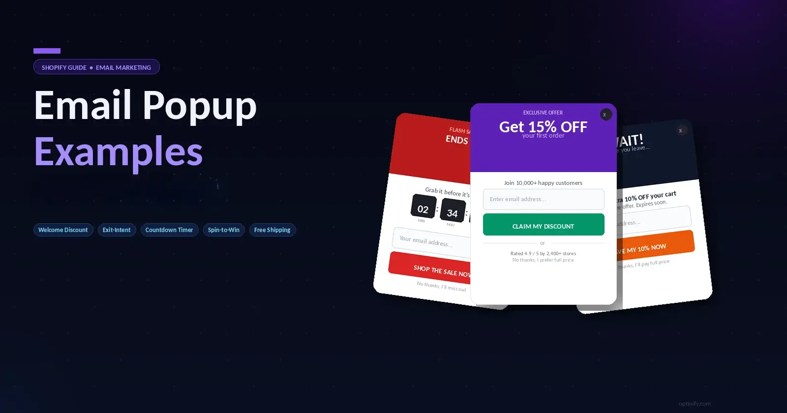Email Popup Examples